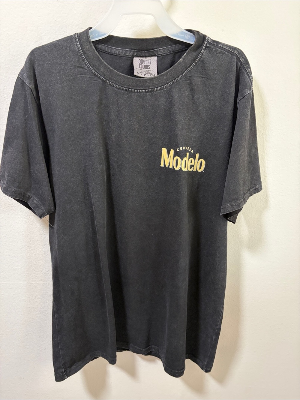 ModelCo Black Short Sleeve Tee with Yellow Logo